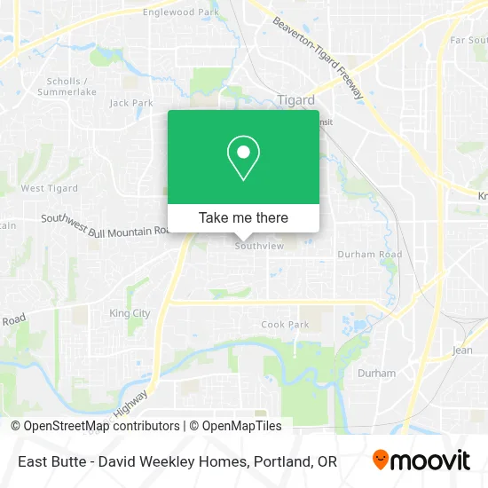 East Butte - David Weekley Homes map