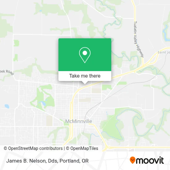 James B. Nelson, Dds map