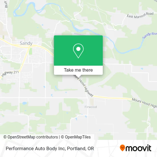 Performance Auto Body Inc map