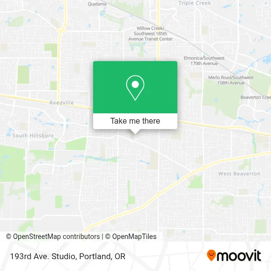 193rd Ave. Studio map
