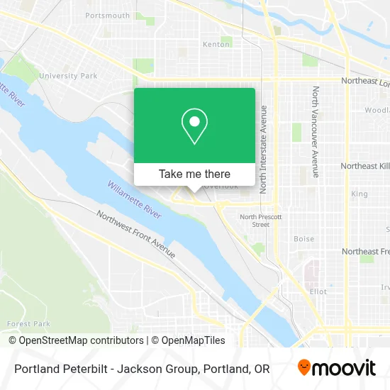 Portland Peterbilt - Jackson Group map