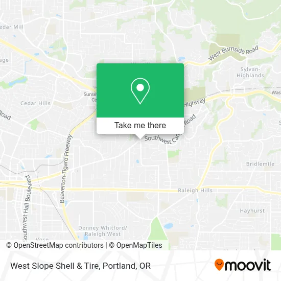 West Slope Shell & Tire map