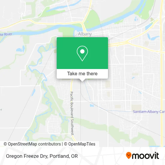 Oregon Freeze Dry map
