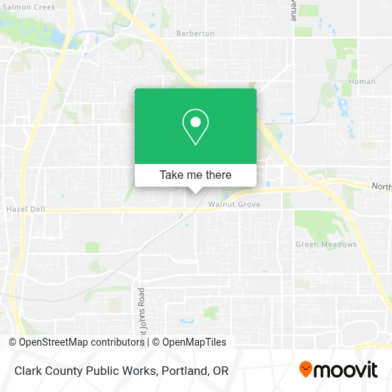 Clark County Public Works map