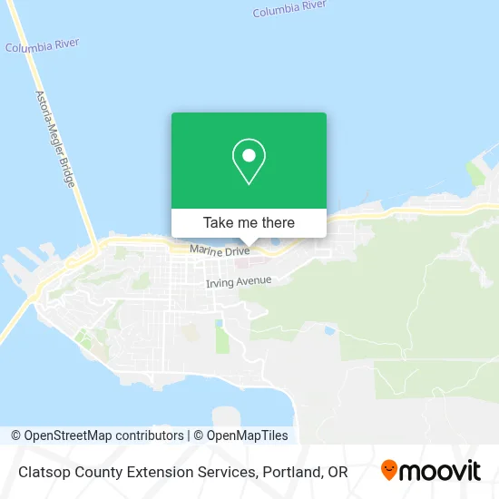 Clatsop County Extension Services map