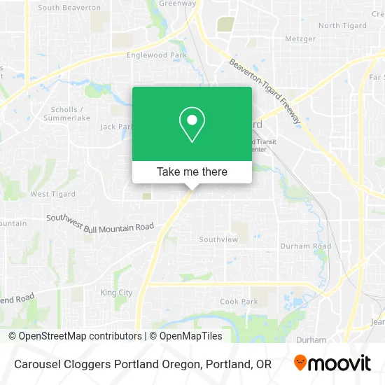 Carousel Cloggers Portland Oregon map
