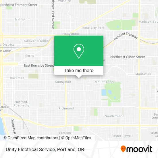Unity Electrical Service map