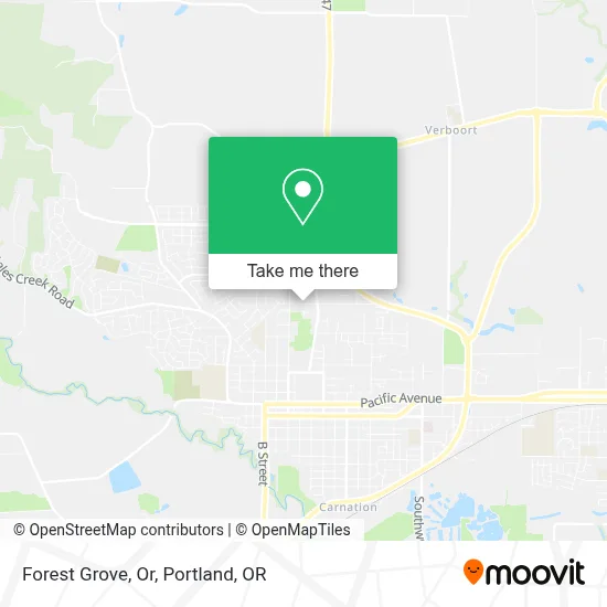 Forest Grove, Or map