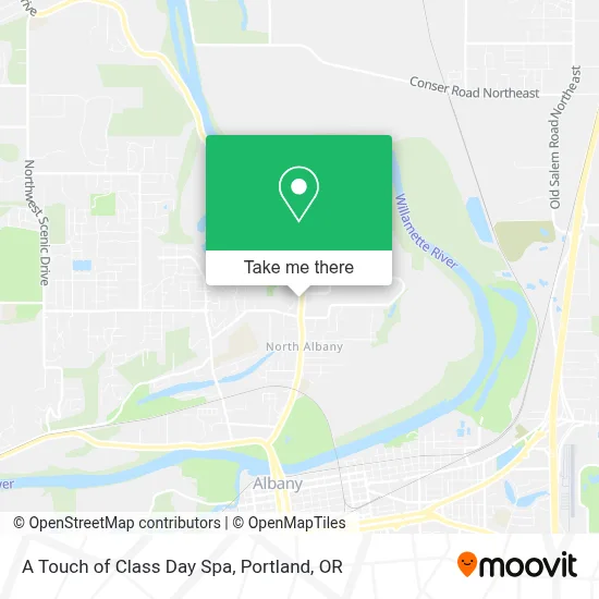 A Touch of Class Day Spa map