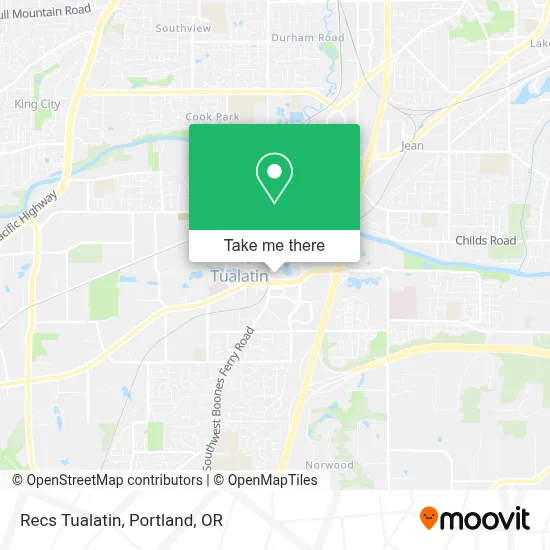 Recs Tualatin map