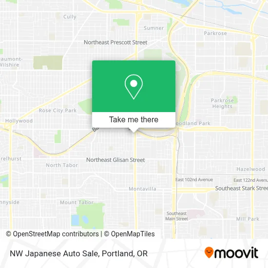 NW Japanese Auto Sale map