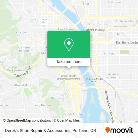 Derek's Shoe Repair & Accessories map