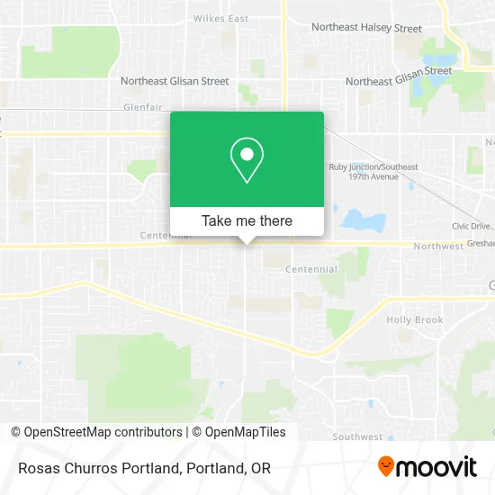 Rosas Churros Portland map