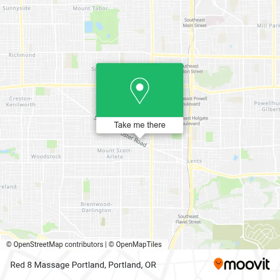 Red 8 Massage Portland map