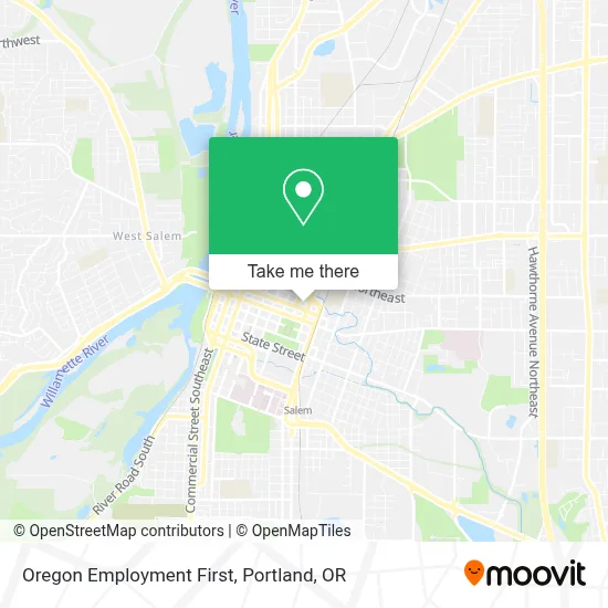 Oregon Employment First map
