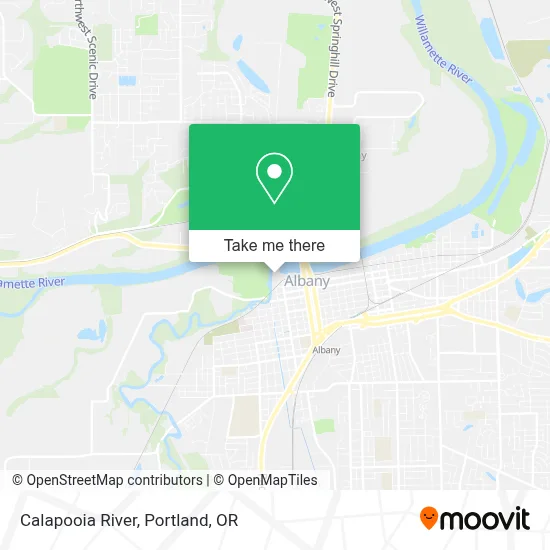 Calapooia River map