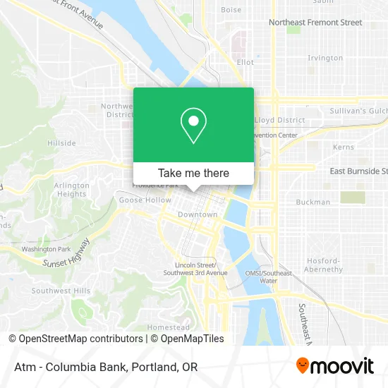 Atm - Columbia Bank map