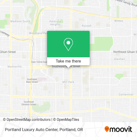 Portland Luxury Auto Center map