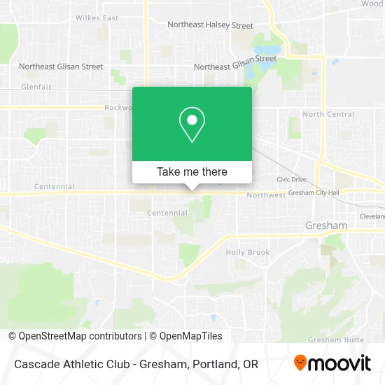 Cascade Athletic Club - Gresham map
