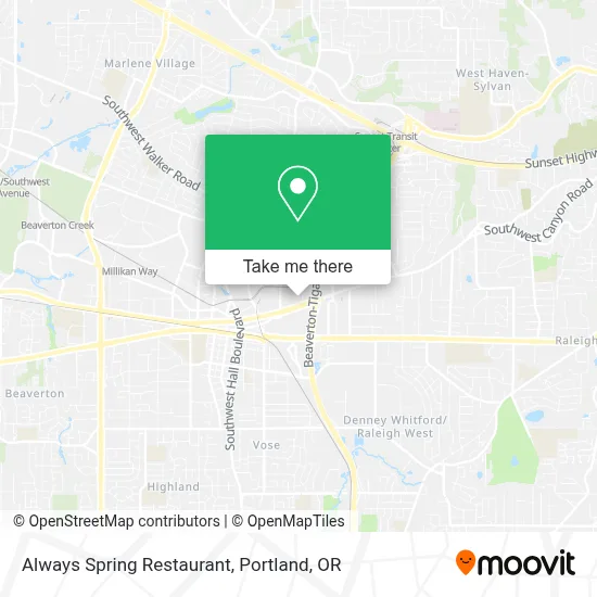 Always Spring Restaurant map