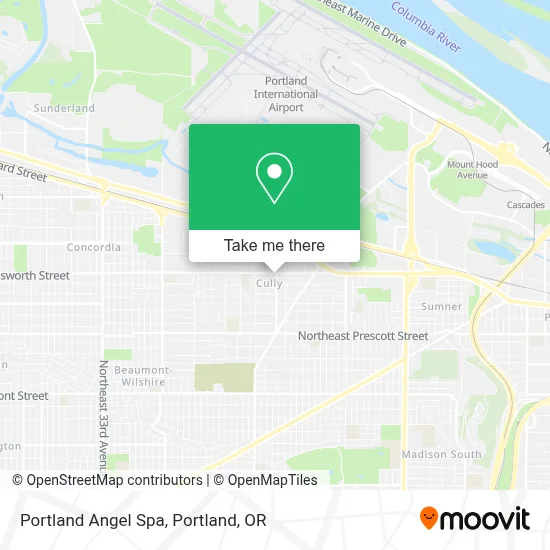 Portland Angel Spa map