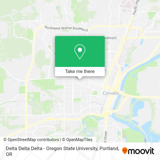 Delta Delta Delta - Oregon State University map