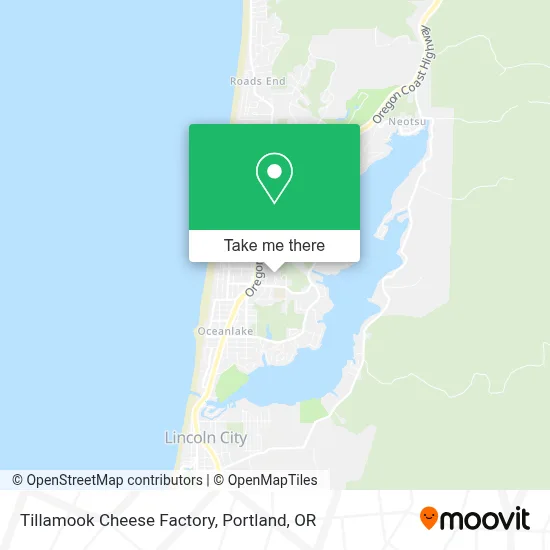 Tillamook Cheese Factory map