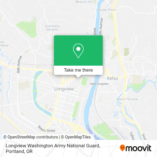 Longview Washington Army National Guard map