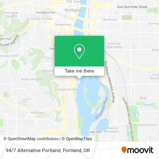 94/7 Alternative Portland map