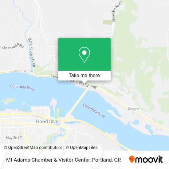 Mt Adams Chamber & Visitor Center map