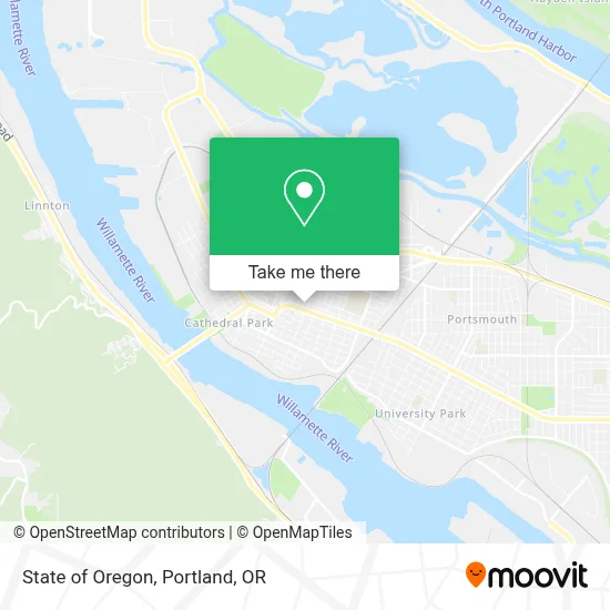 State of Oregon map