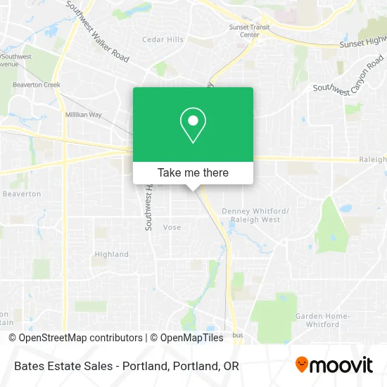 Bates Estate Sales - Portland map