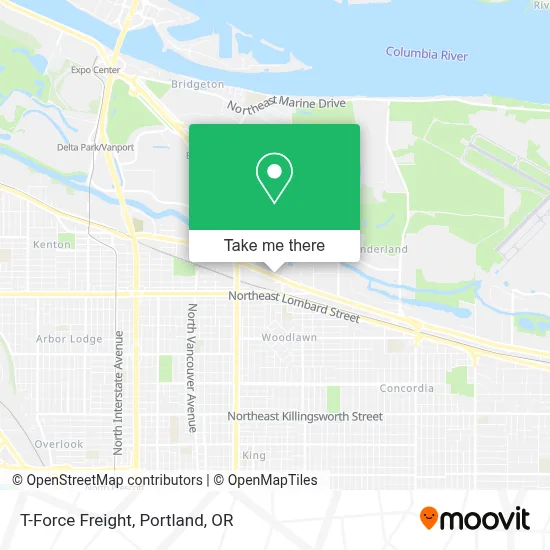 T-Force Freight map