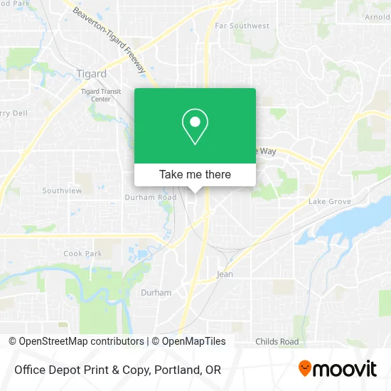 Office Depot Print & Copy map