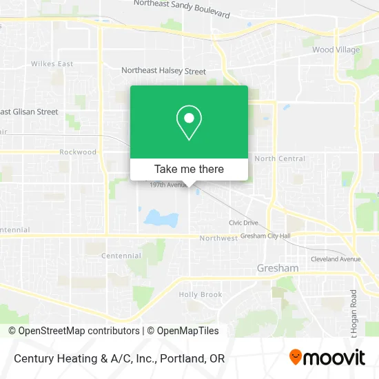 Century Heating & A/C, Inc. map