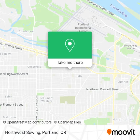 Northwest Sewing map