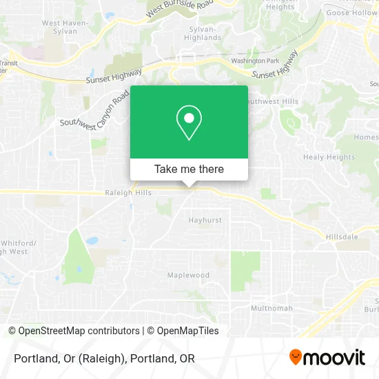 Portland, Or (Raleigh) map