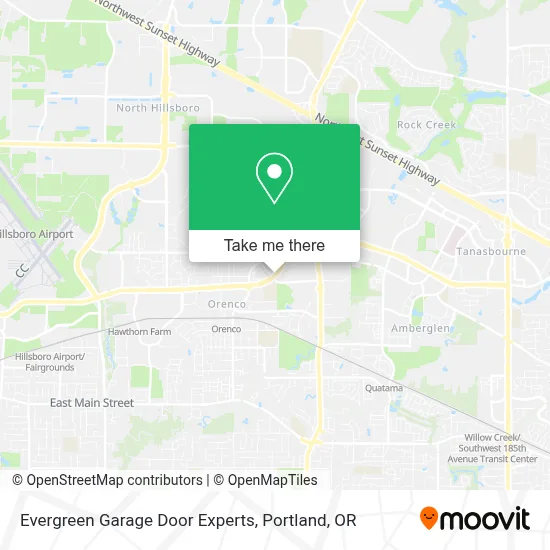 Evergreen Garage Door Experts map