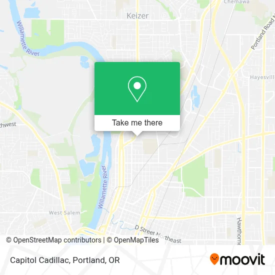 Capitol Cadillac map