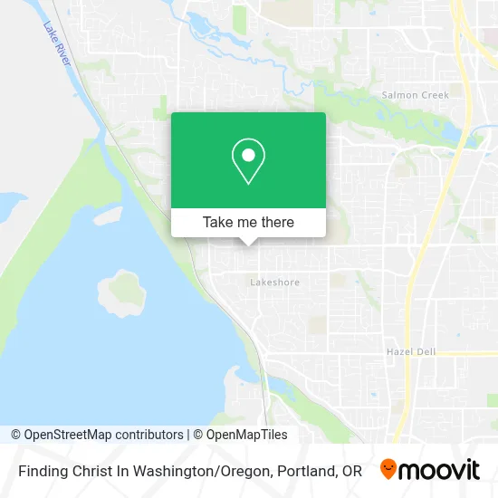 Finding Christ In Washington / Oregon map