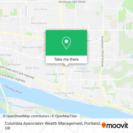Columbia Associates Wealth Management map