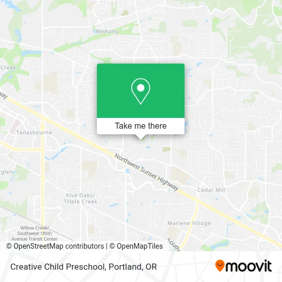 Creative Child Preschool map