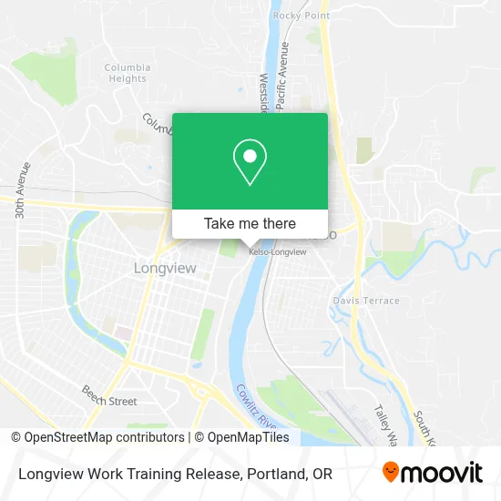 Longview Work Training Release map