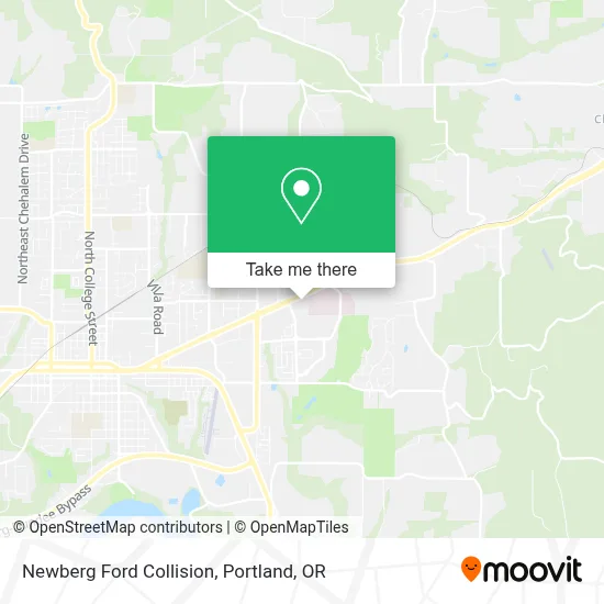 Newberg Ford Collision map