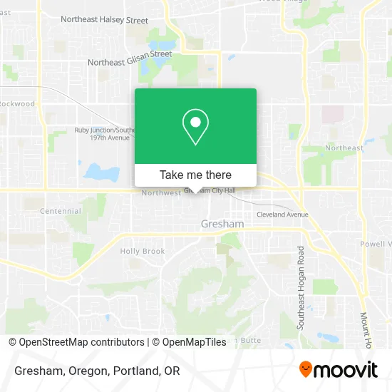 Gresham, Oregon map