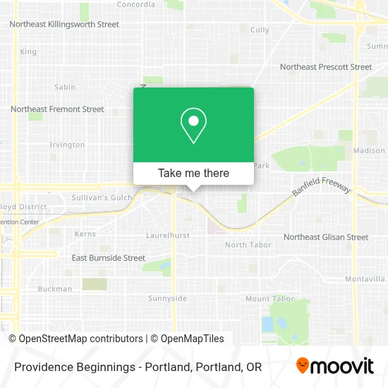 Providence Beginnings - Portland map