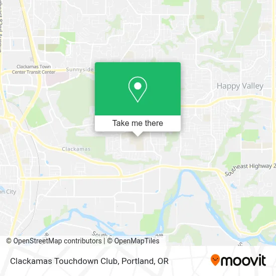 Clackamas Touchdown Club map