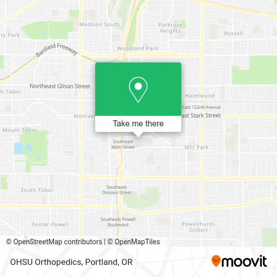 OHSU Orthopedics map