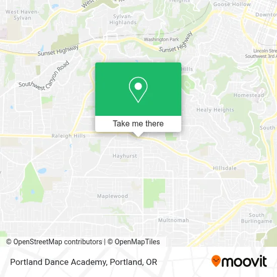 Portland Dance Academy map
