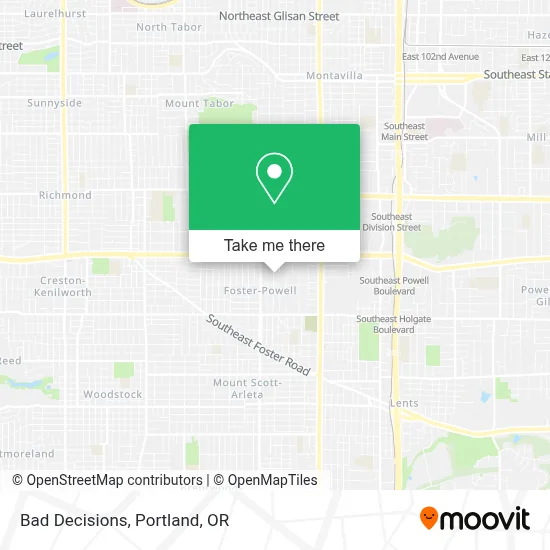 Bad Decisions map